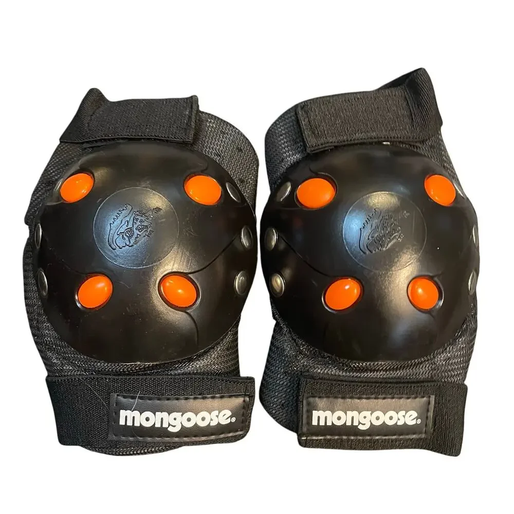 Mongoose BMX Bike Gel Knee Elbow Pad Set Youth Kids Skateboard Protective Gear